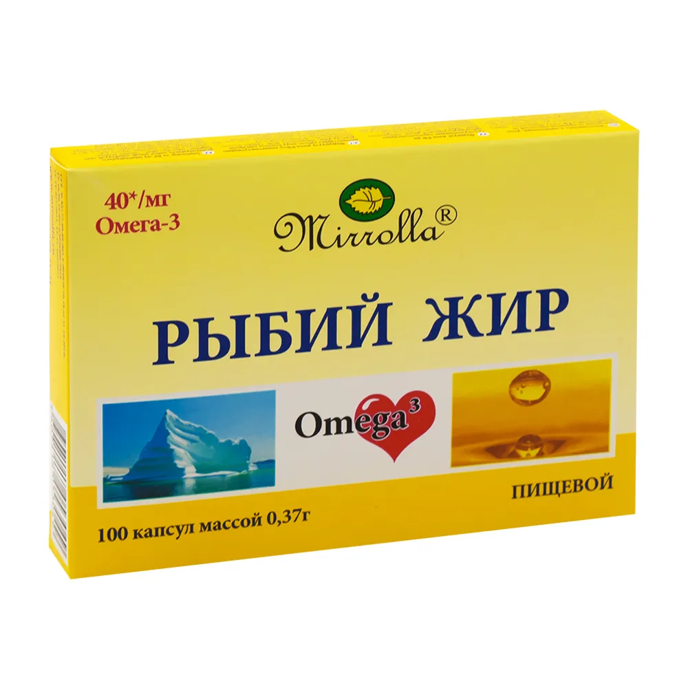 Mirrolla Рыбий жир Омега-3, капсулы, 100 шт.