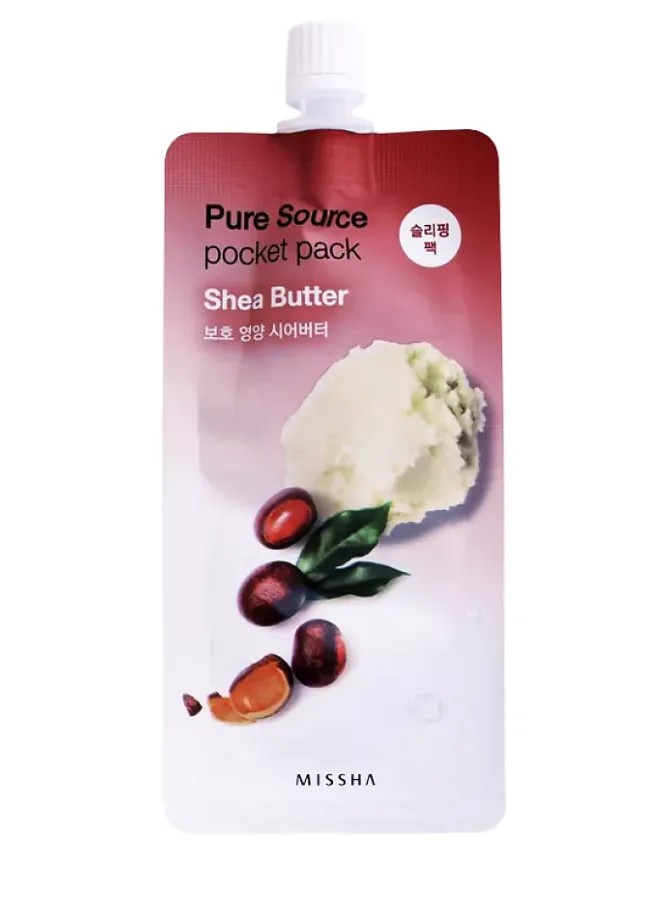 Missha Pure Source Маска кремовая ночная, маска для лица, с маслом ши, 10 мл, 1 шт.