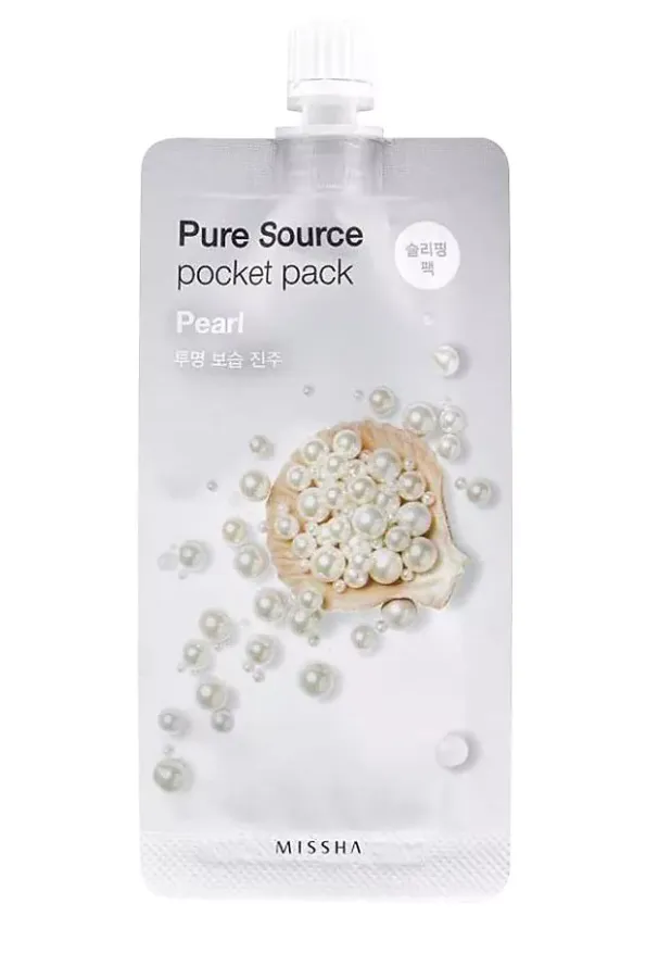 Missha Pure Source Маска кремовая ночная, маска для лица, экстракт жемчуга, 10 мл, 1 шт.