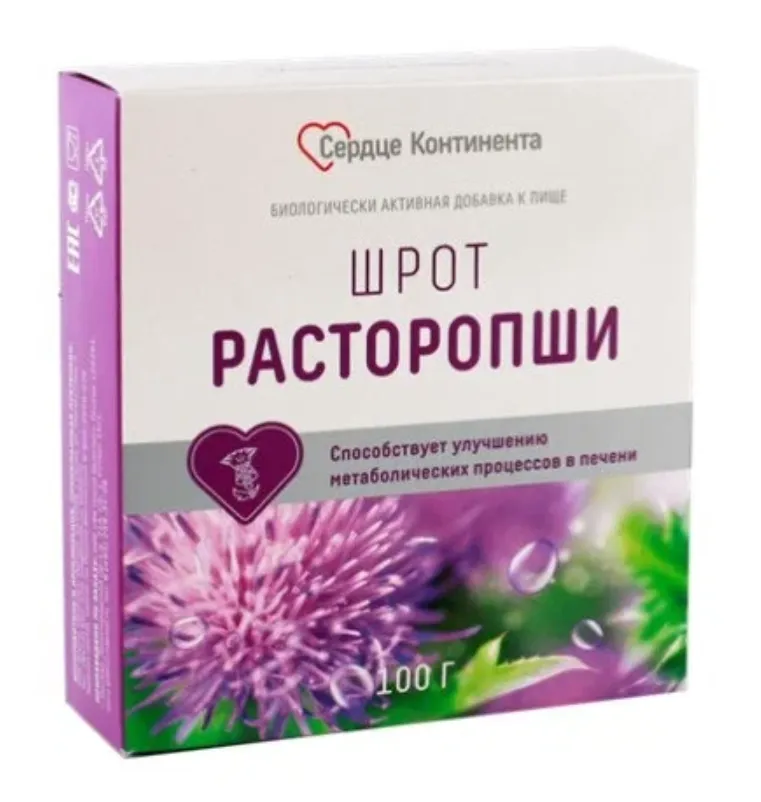 Сердце Континента Расторопши шрот, 100,0 г, 1 шт.