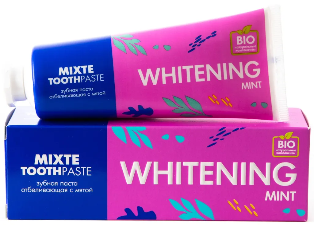 Mixte Whitening Mint Зубная паста отбеливающая, паста зубная, 100 г, 1 шт.