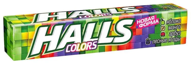 Halls Леденцы Colors, леденцы, 25 г, 1 шт.