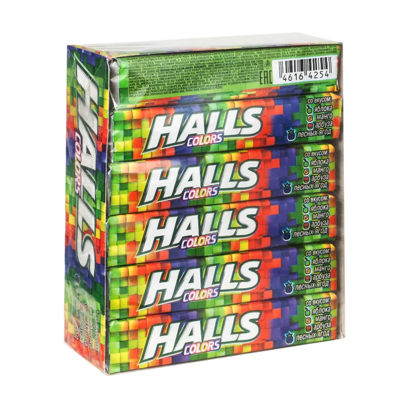 Halls Леденцы Colors, леденцы, 25 г, 12 шт.