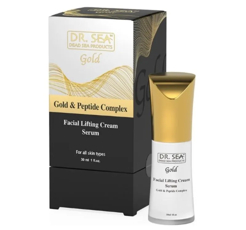 Dr sea Gold&Peptide Complex Крем-сыворотка для лица, сыворотка, с лифтинг эффектом, 30 мл, 1 шт.