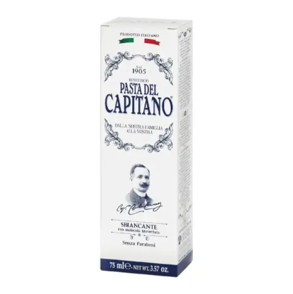 Pasta del Capitano Зубная паста отбеливающая, паста зубная, с запатентованной молекулой, 75 мл, 1 шт.