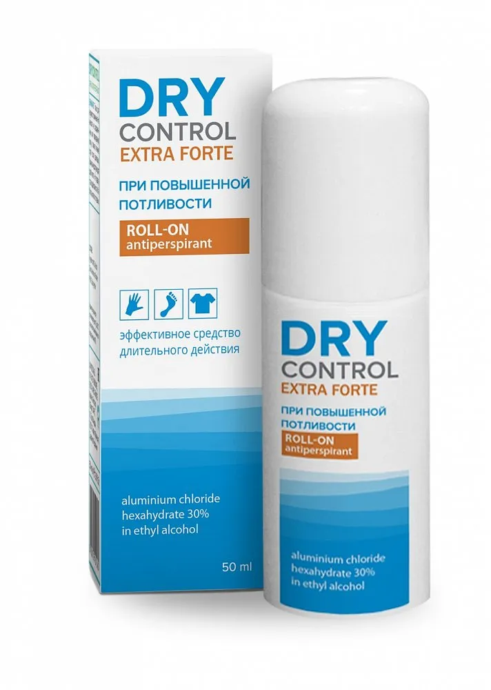 Dry Control Extra Forte роликовый антиперспирант 30%, 50 мл, 1 шт.