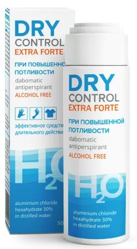 Dry Control Extra Forte дабоматик антиперспирант без спирта 30%, без спирта, 50 мл, 1 шт.