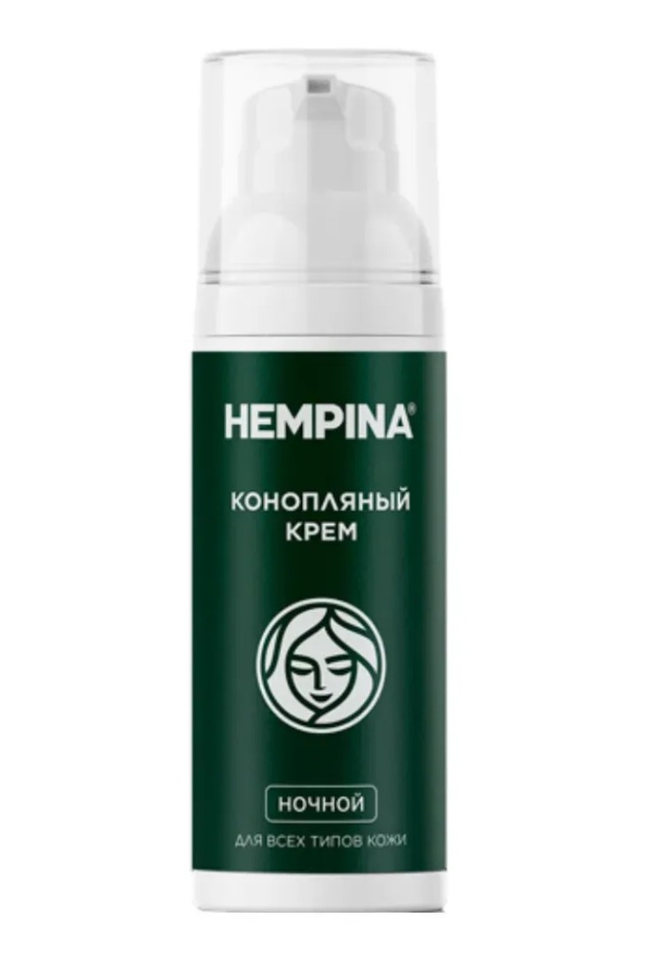 Hempina Крем ночной конопляный, крем, для всех типов кожи, 50 мл, 1 шт.