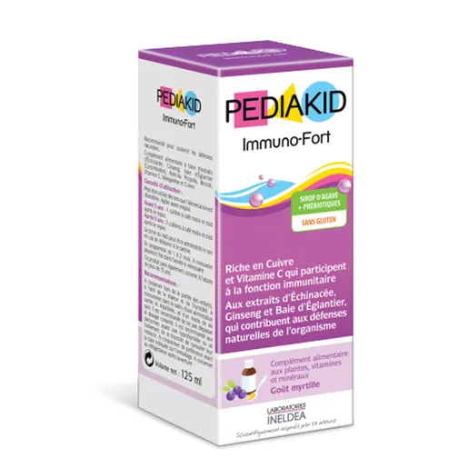 Pediakid Immuno-Fort, сироп, с ароматом малины и черники, 125 мл, 1 шт.