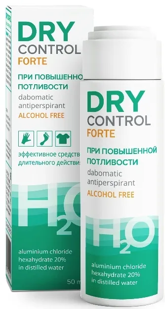 Dry Control Forte дабоматик антиперспирант без спирта 20%, без спирта, 50 мл, 1 шт.