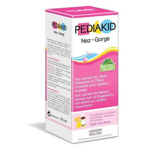 Pediakid Сироп для горла и носа, сироп, с ароматом меда и лимона, 125 мл, 1 шт.