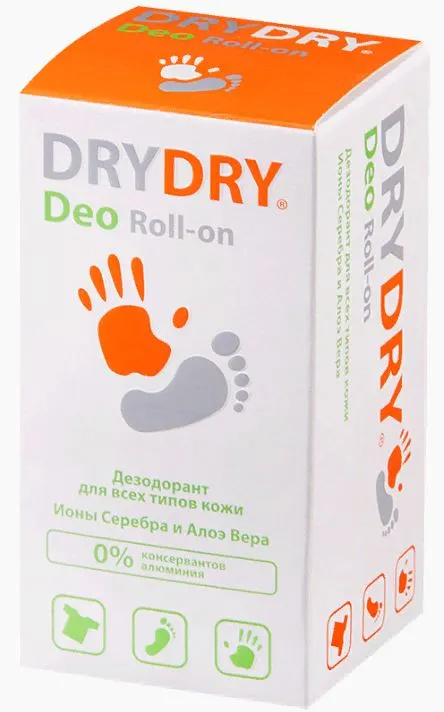 Dry Dry Deo дезодорант для всех типов кожи, део-ролик, 50 мл, 1 шт.