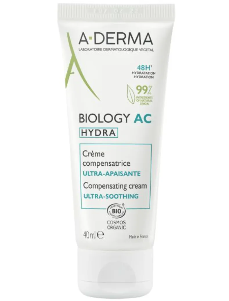 A-Derma AC Hydra Biology Крем восстанавливающий баланс, крем, для ослабленной кожи, 40 мл, 1 шт.