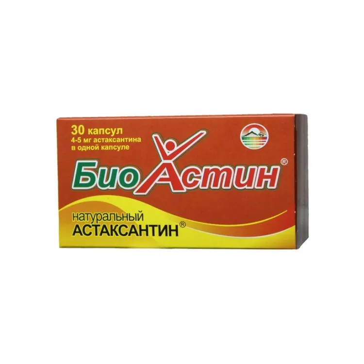 БиоАстин Натуральный Астаксантин, 500 мг, капсулы, 30 шт.