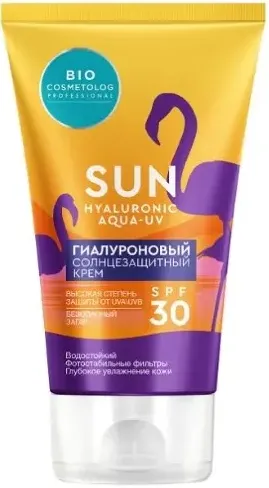 Bio cosmetolog professional крем солнцезащитный гиалуроновый, spf 30, 150 мл, 1 шт.