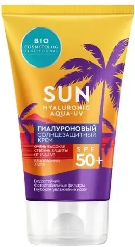 Bio cosmetolog professional крем солнцезащитный гиалуроновый, SPF50, 150 мл, 1 шт.