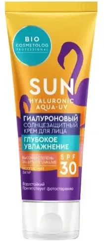 Bio cosmetolog professional крем солнцезащитный гиалуроновый, spf 30, крем для лица, 50 мл, 1 шт.