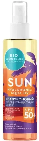 Bio cosmetolog professional спрей солнцезащитный гиалуроновый, SPF50, 190 мл, 1 шт.