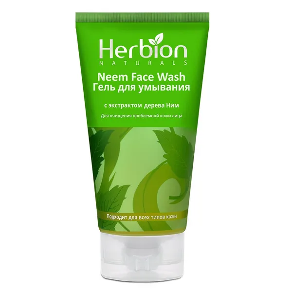 Herbion Naturals Гель для умывания очищающий, гель для лица, с экстрактом дерева Ним, 100 мл, 1 шт.