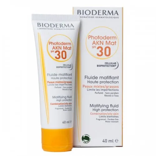 Bioderma Photoderm AKN Mat SPF30 Матирующая эмульсия, эмульсия, 40 мл, 1 шт.