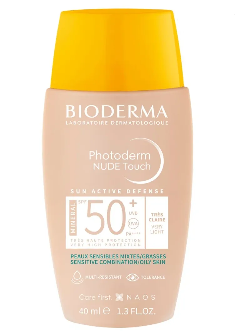 Bioderma Photoderm Cолнцезащитный флюид с тоном SPF50+, флюид, очень светлый, 40 мл, 1 шт.