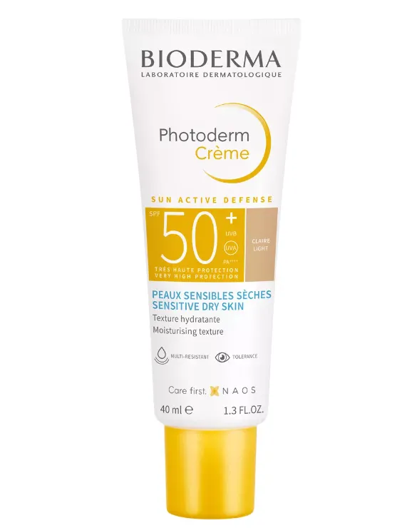 Bioderma Photoderm Крем солнцезащитный тональный светлый, SPF50, крем, для чувствительной кожи, 40 мл, 1 шт.