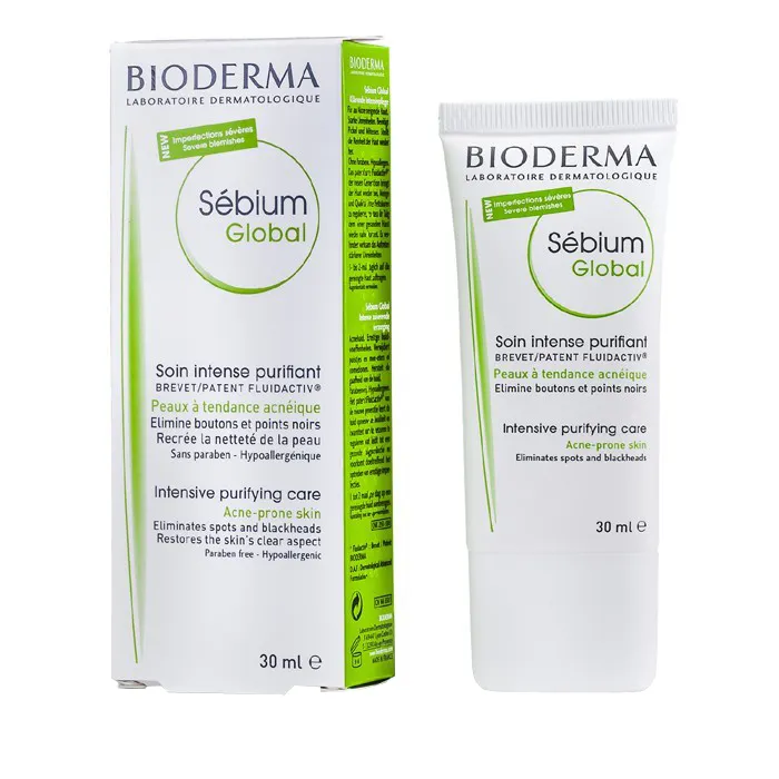 Bioderma Sebium Global Интенсивный Оздоравливающий уход, крем для лица, 30 мл, 1 шт.