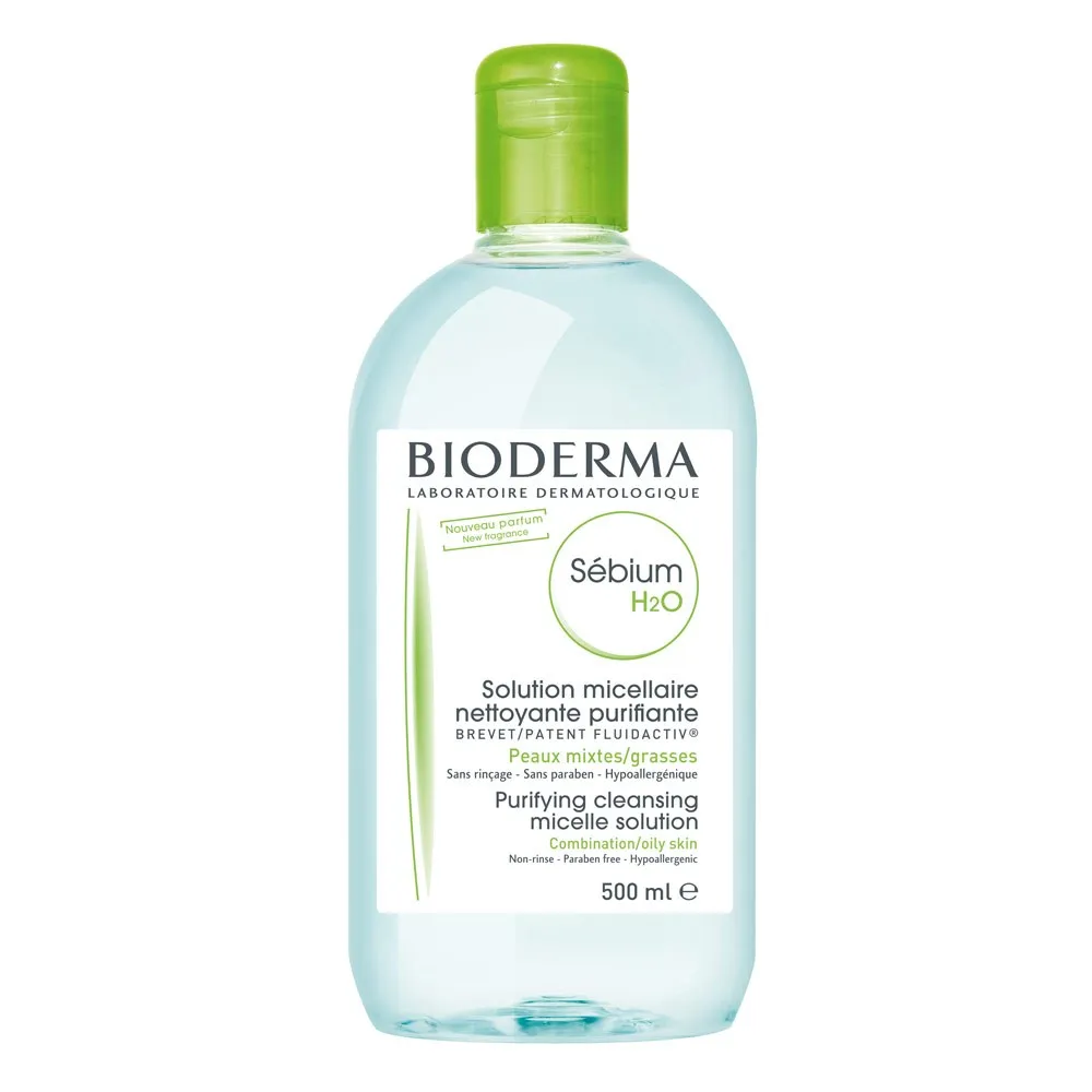 Bioderma Sebium H2O Мицеллярная вода, мицеллярная вода, флакон, для жирной кожи, 500 мл, 1 шт.