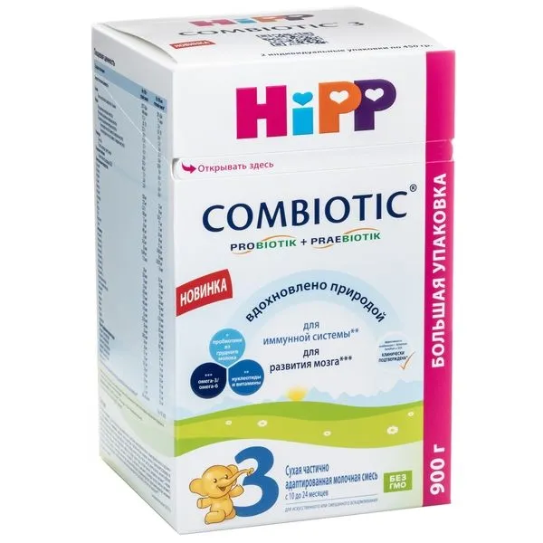 Hipp 3 Сombiotic, смесь молочная сухая, 900 г, 1 шт.