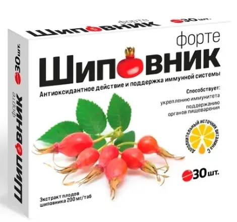 Шиповник форте, 580 мг, таблетки, 30 шт.