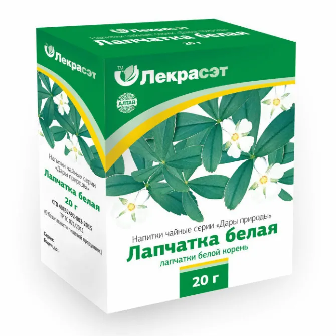 Лапчатка белая корень, корни измельченные, 20 г, 1 шт.