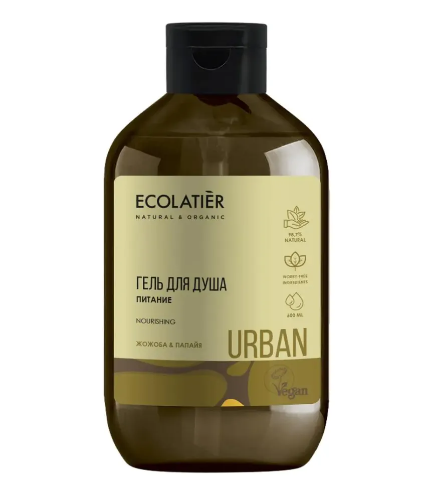 Ecolatier Гель для душа Питание, гель, жожоба и папайя, 600 мл, 1 шт.