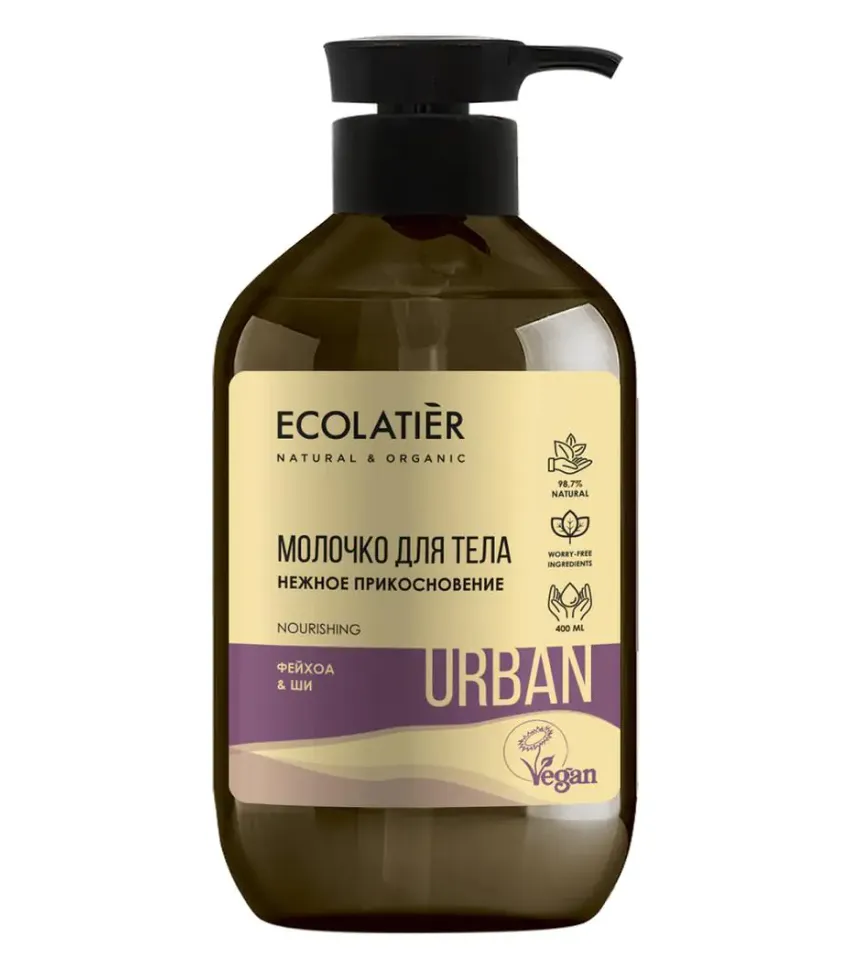 Ecolatier Молочко для тела Нежное прикосновение, молочко для тела, фейхоа и ши, 400 мл, 1 шт.