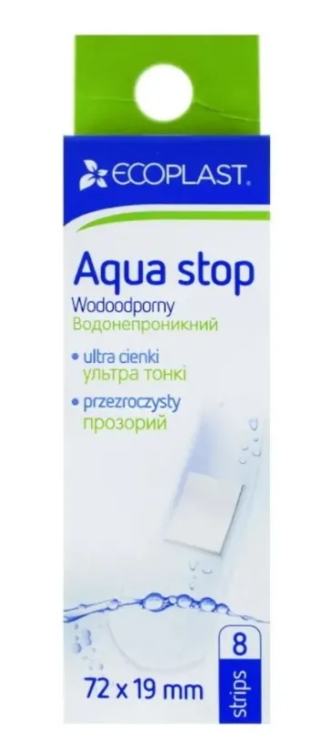 Ecoplast Aqua stop mini Набор пластырей водостойких, 19х72 мм, пластырь, 8 шт.