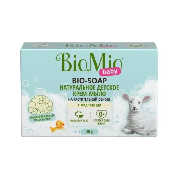 BioMio baby Мыло детское, крем-мыло, с маслом ши, 90 г, 1 шт.