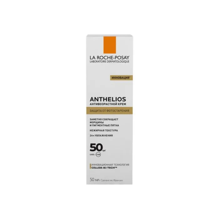 La Roche-Posay Anthelios Солнцезащитный антивозрастной крем SPF50, крем для лица, 50 мл, 1 шт.