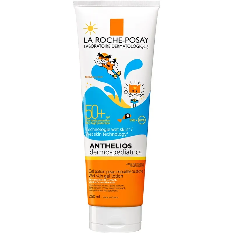 La Roche-Posay Anthelios Wet skin SPF50+ гель солнцезащитный для детей, для нанесения на влажную кожу, 250 мл, 1 шт.