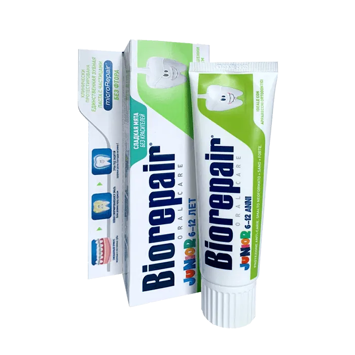 Biorepair Junior Mint паста зубная детская, паста зубная, сладкая мята, 75 мл, 1 шт.