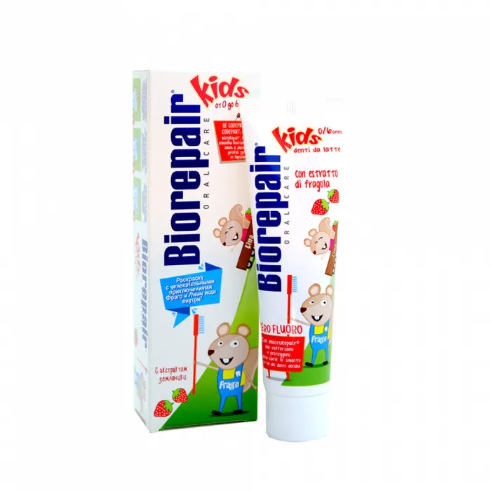 Biorepair kids паста зубная детская, паста зубная, земляника, 50 мл, 1 шт.