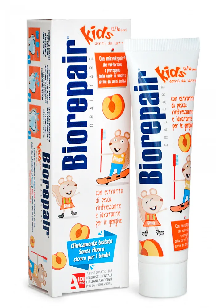 Biorepair kids Peach паста зубная детская, паста зубная, персик, 50 мл, 1 шт.