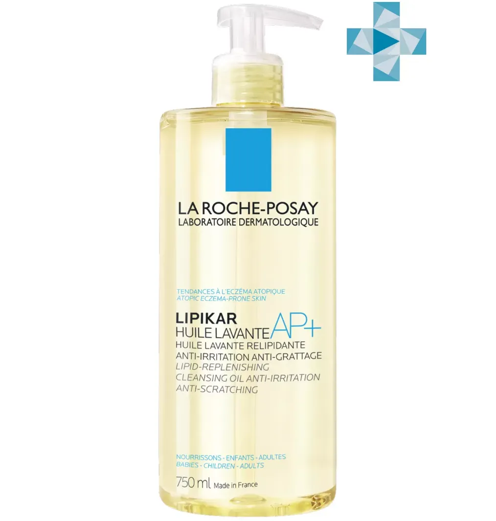 La Roche-Posay Lipikar AP+ Масло очищающее против раздражений, масло для душа, липидовосстанавливающее, 750 мл, 1 шт.