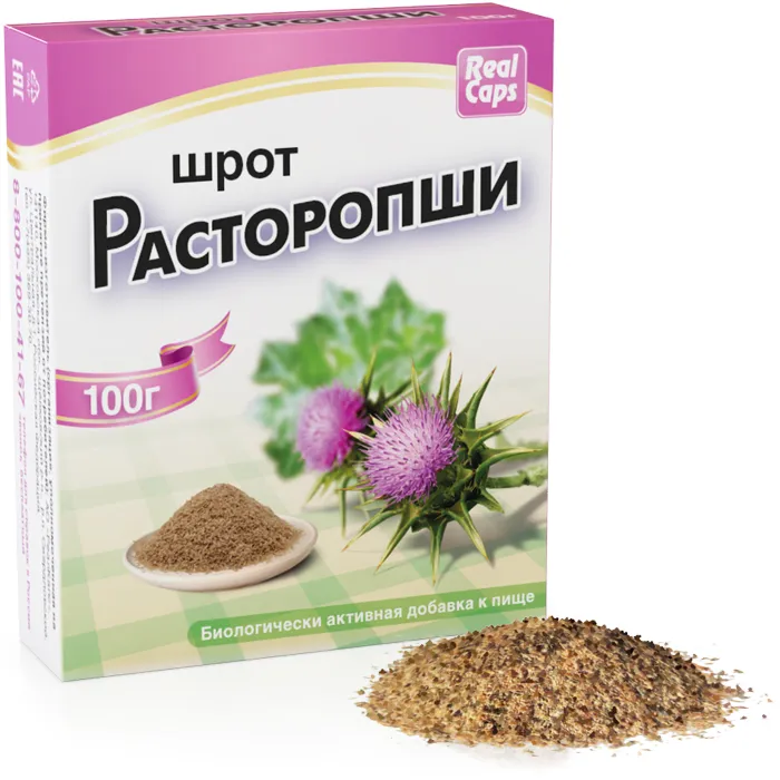 Шрот расторопши, порошок, 100 г, 1 шт.