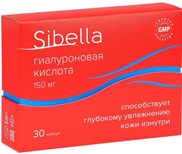 Sibella Гиалуроновая кислота, капсулы, 0,34 г, 30 шт.