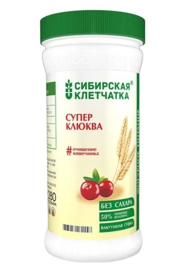 Сибирская клетчатка Суперклюква, 280 г, 1 шт.