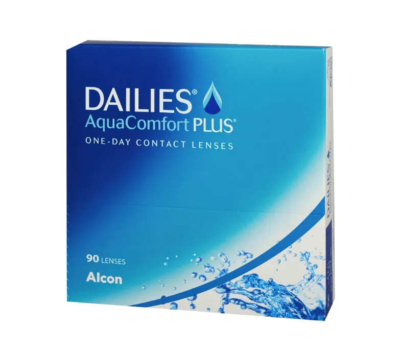 Alcon Dailies AquaComfort Plus контактные линзы однодневные, BC=8,7 d=14,0, D(-3.25), 90 шт.