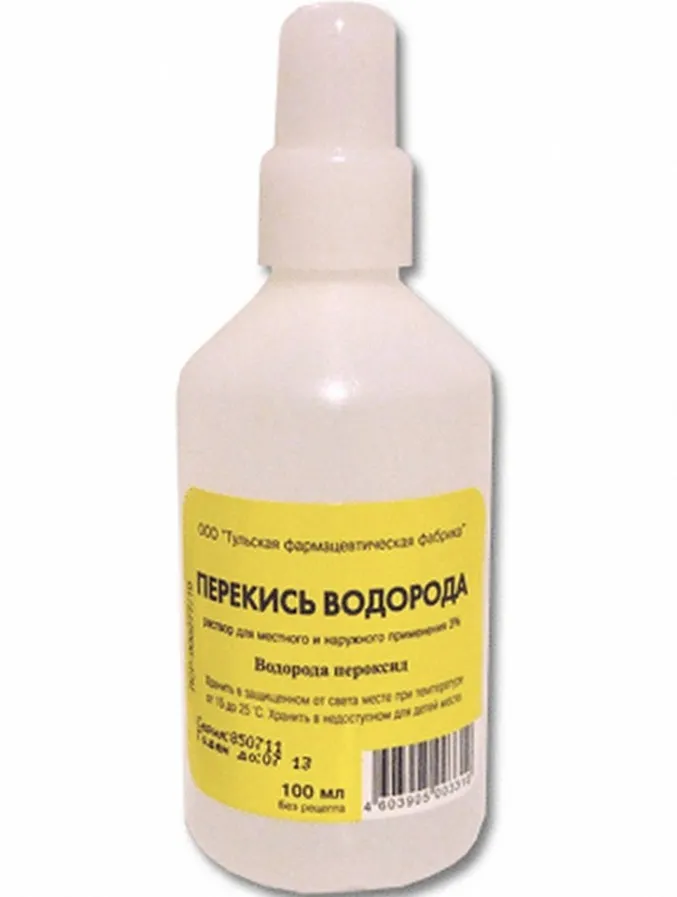 Перекись водорода, 3%, раствор для местного и наружного применения, 100 мл, 1 шт., Тульская фармацевтическая фабрика