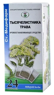 Тысячелистника трава, сырье растительное-порошок, 1.5 г, 24 шт.