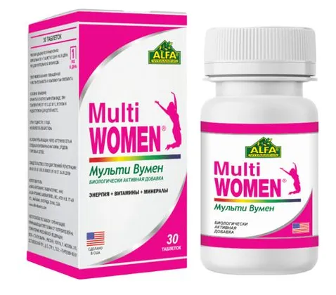 Alfa Vitamins Мульти Вумен витаминно-минеральный комплекс, 1310 мг, таблетки, 30 шт.