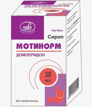 Мотинорм, 5 мг/5 мл, сироп для приема внутрь, 30 мл, 1 шт., Medley Pharmaceuticals