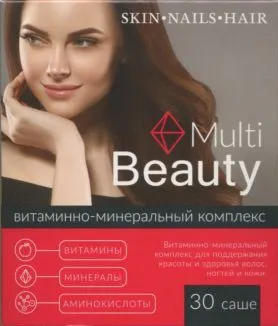 Multi Beauty Витаминно-минеральный комплекс, порошок для приготовления раствора для приема внутрь, 5 г, 30 шт.